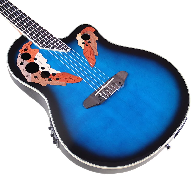 41 Inch Electric Classical Guitar High Glossy Spruce Top Round back 6 String 20fret - Image 5