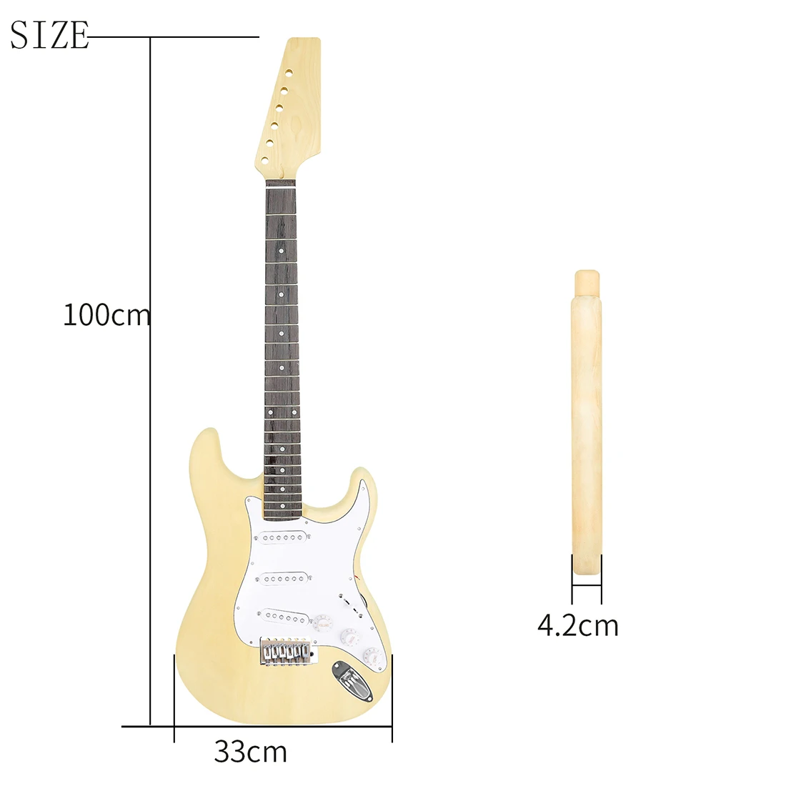DIY Electric Guitar Kit 6 Strings 22 Frets Basswood Neck Body Electric Guitar DIY Guitarra with Strings Tuner Connecting Cable