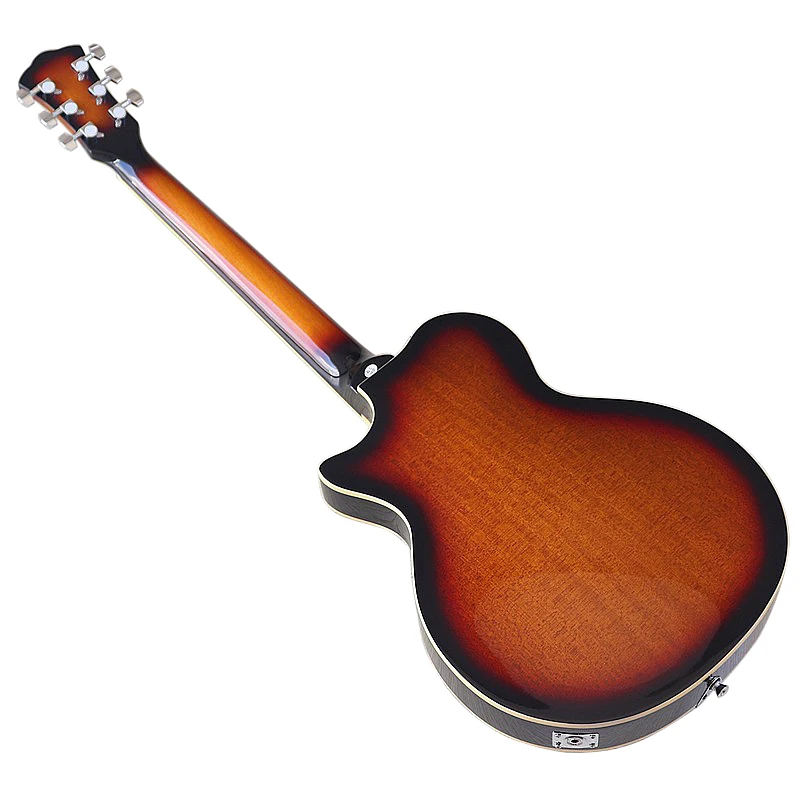 6 Strings Spruce Wood Top Electric Guitar 39 Inch 22 Fret Double F Holes High Glossy Good Handicraft Guitarra Sunburst&Red Color - Image 3