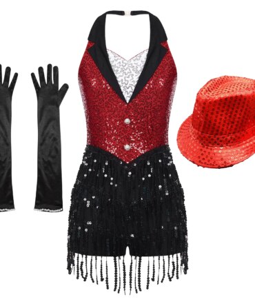 Women Modern Dance Dress Performance Costume Shiny Sequins Sleeveless Latin Jazz Tango Salsa Dance Leotard Bodysuit Dress Outfit