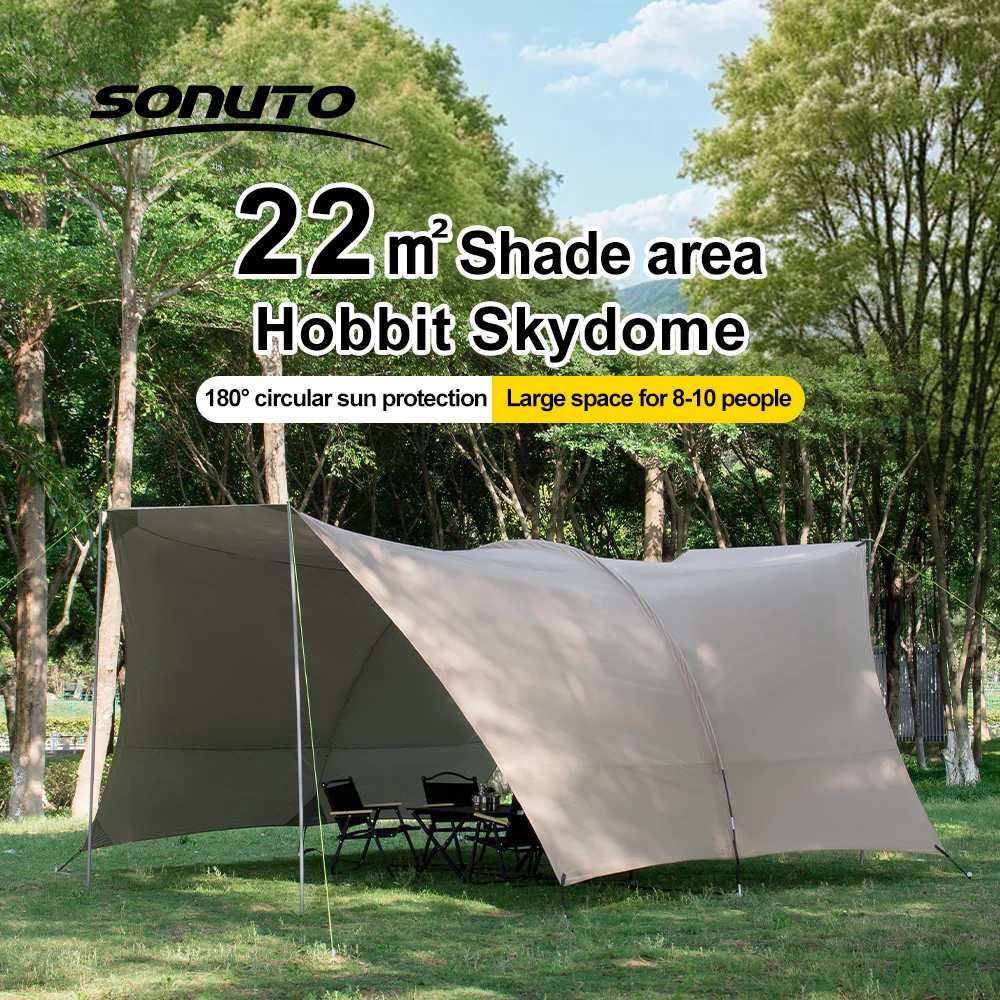 Sonuto 8-14P Car Awning Tent 210D Waterproof Windproof UV Sun Shelter Anti-Mosquito Beach Camping Tent Portable for Outdoor - Image 6