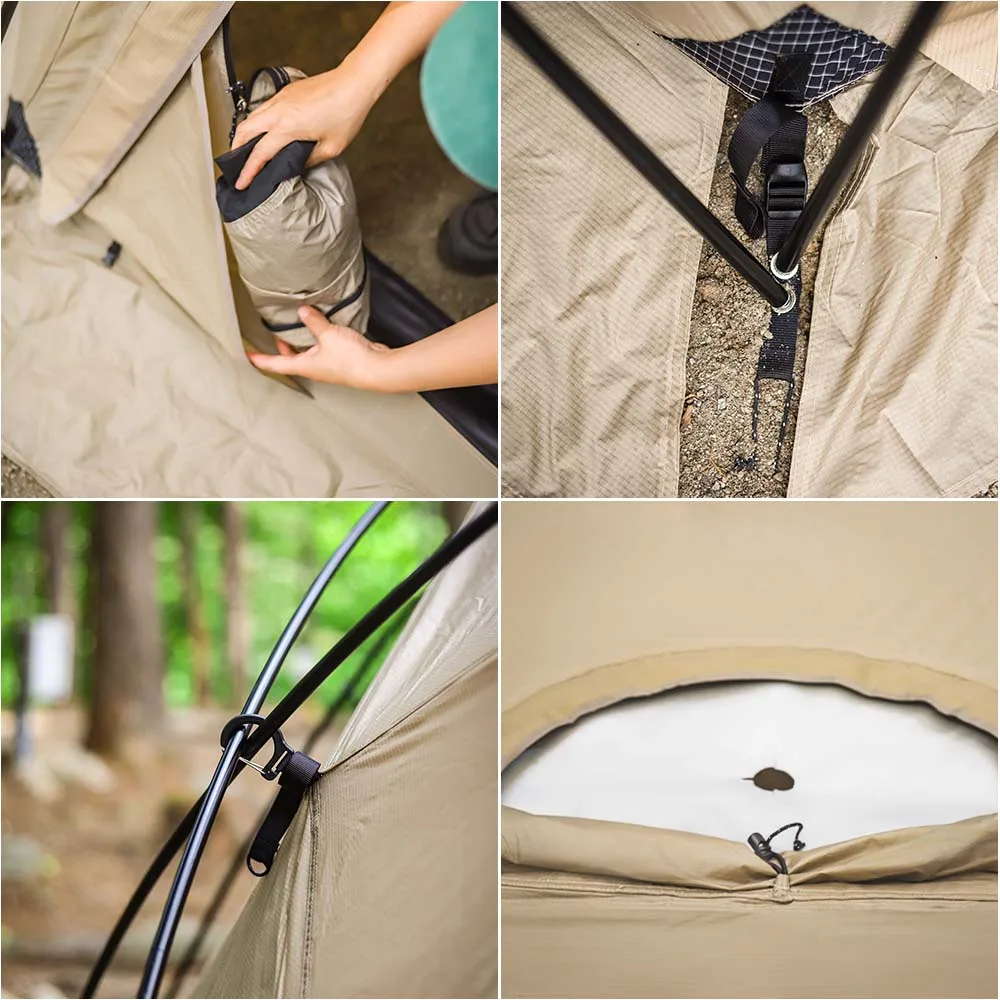 MOBI GARDEN Camping Tent Commander Dome Tent Shelter Waterproof Windproof Ultra-light 70D Nylon 160/185/245CM - Image 5