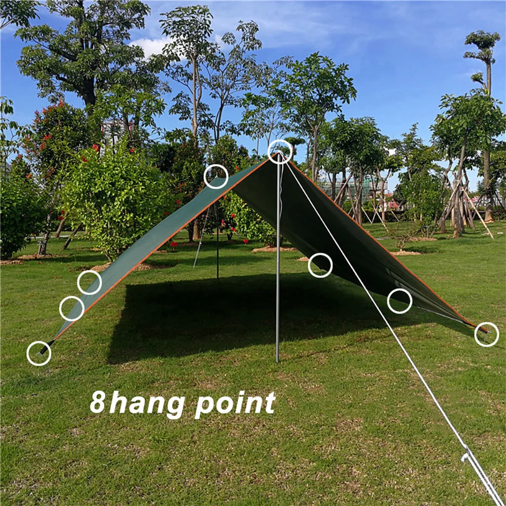 4x4m 5x3m 4x3m 3x3m Ultralight Waterproof Tarp Tent Large Camping Awning Sun Shelter Garden Canopy Outdoor Beach Shade Hiking - Image 3
