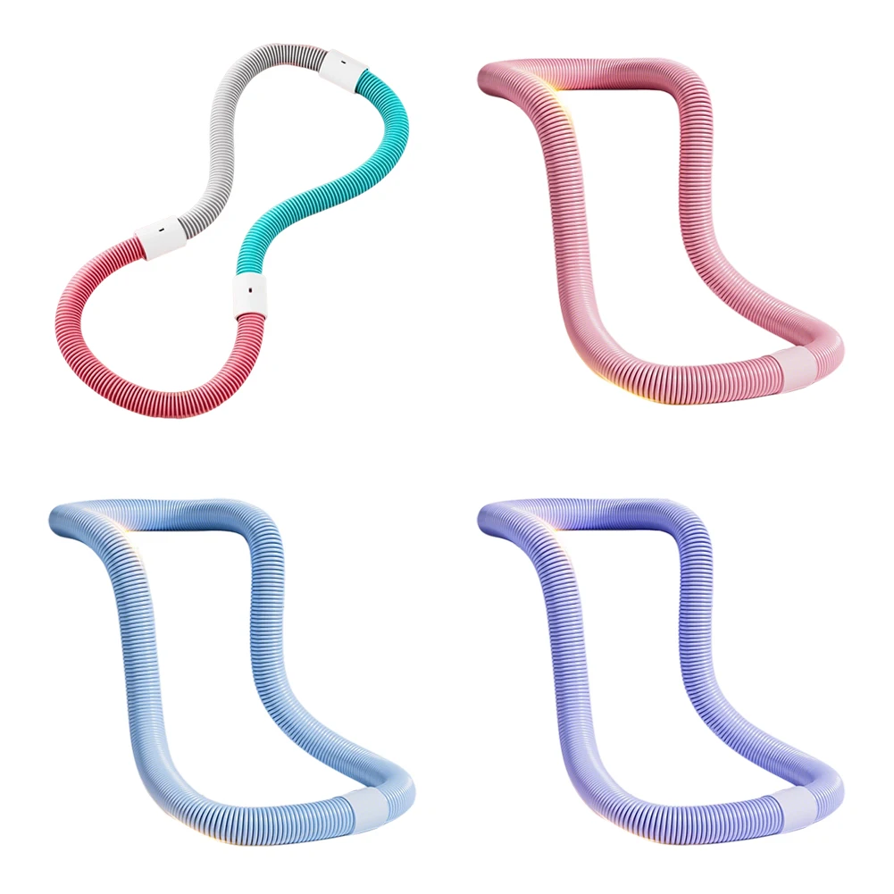 Soft Spring Hoop Portable Foldable Waist Toning Hoop Quiet Design Belly Exercise Hoop Waist Training Circle for Fat Burning