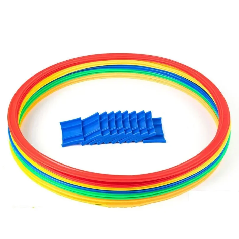 Outdoor Funny Physical Training Sport Lattice Jump Ring Set Game 10 Hoops 10 Connectors for Park Football Training Supplies - Image 6
