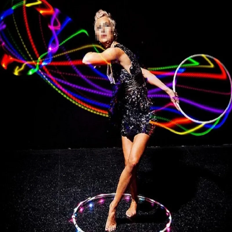 Loose Weight Materiel Sport Fitness Hoop Equipment Yoga Circle 90CM 7Color Aro LED Flashing Sport Body Building Ring - Image 3