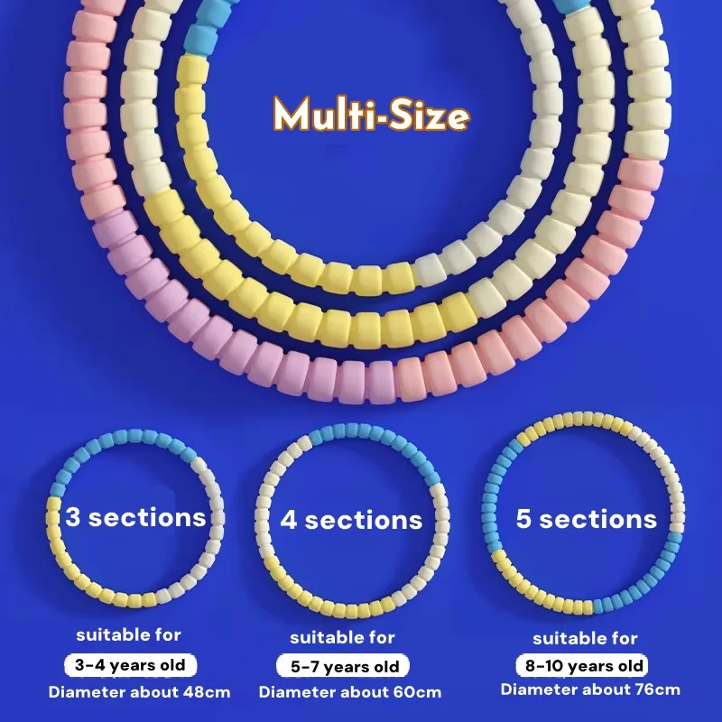 3/4/5/6 Tubes Portable Hula Circle Detachable Exercise Hoops for Children Body Building Sports Hoop Adult Waist Loss Weight Hoop - Image 6