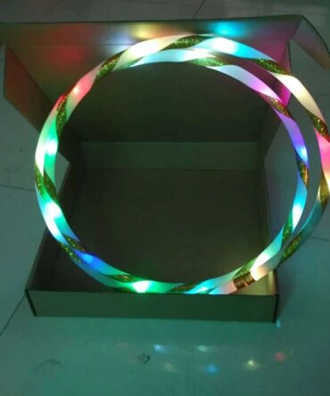 LED Luminous Sports Hoop 60 Diameter Hoop Detachable Fitness Circle Performance Art Abdominal Weight Loss Fitness Equipment