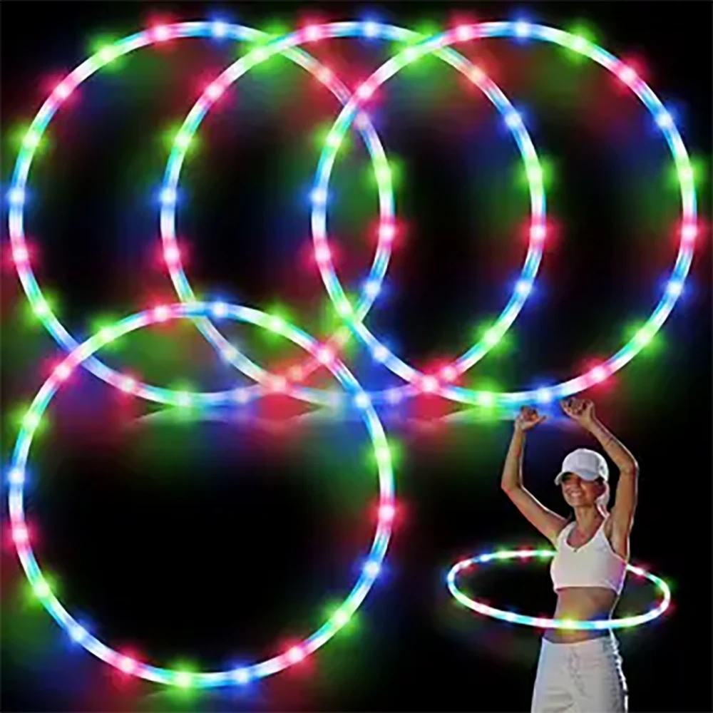 LED Luminous Sports Hoop 60 Diameter Hoop Detachable Fitness Circle Performance Art Abdominal Weight Loss Fitness Equipment - Image 5