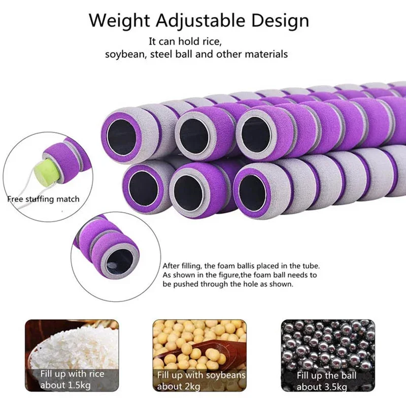 Detachable Sponge Massage Aggravated Hulla Hoops Thin Waist Trainer Massage Sport Hoop Abdomen Beautiful Waist Fitness Equipment - Image 5