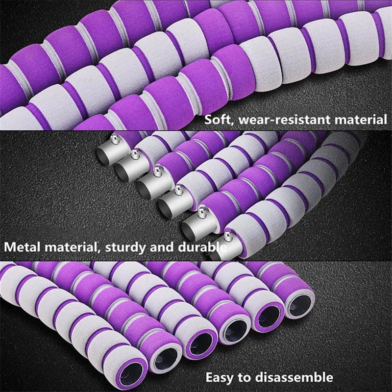 Detachable Sponge Massage Aggravated Hulla Hoops Thin Waist Trainer Massage Sport Hoop Abdomen Beautiful Waist Fitness Equipment - Image 3