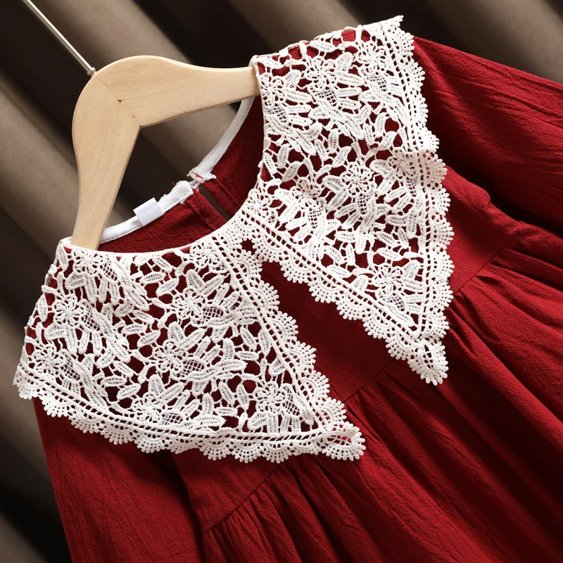 Spring baby girl clothes lace long sleeve dress costume for toddler girl baby birthday kids clothing straight long dresses dress - Image 3