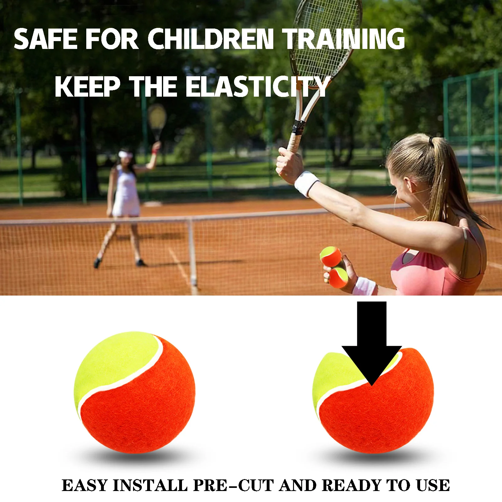 Tennis Balls for Kids 6pcs Soft Elastic Low Compression Pressureless Training Ball with Carry Bag for Youth Beginner Practice - Image 5