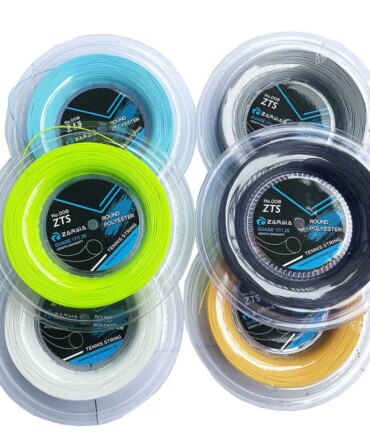 ZARSIA  4G Polyeste Slub Tennis Racket String Bamboo Rotating Polyester Hard Tennis Wire Power Rough 1.25mm 17G 200m