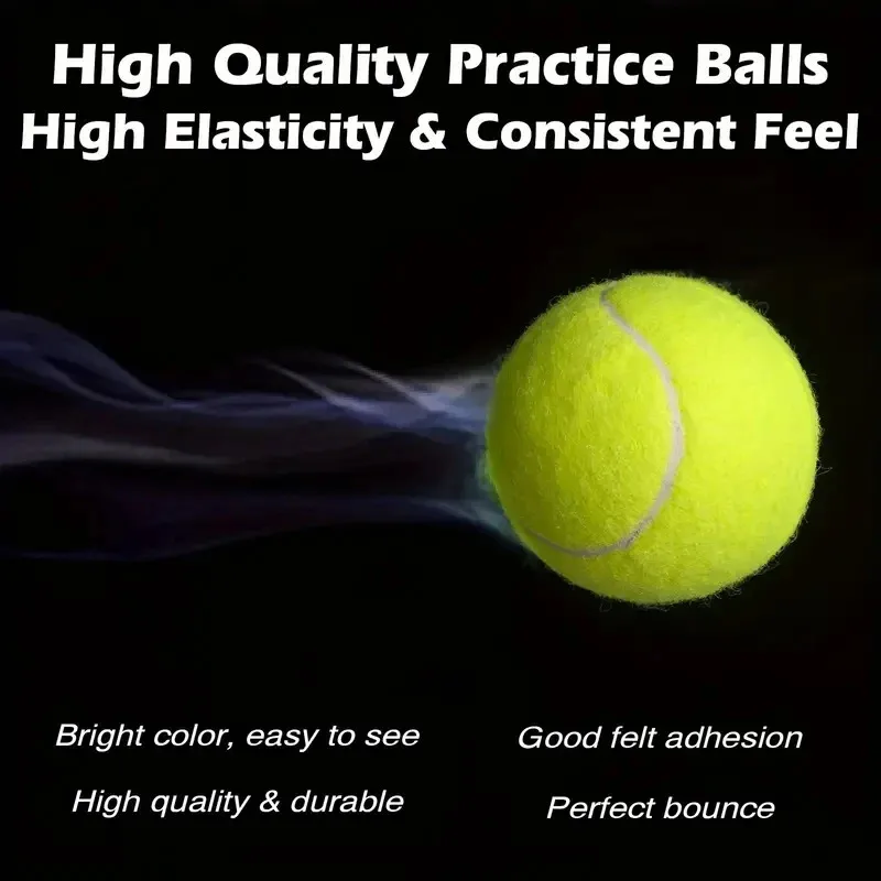 3Pc Professional Rubber Tennis Ball High Resilience Ball Tennis Club Competition Exercises Practice For School Training Supplies - Image 4