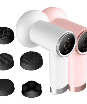 Massage Gun Wireless Charging Fat Pushing Machine Handheld Portable Massage Stick Neck, Waist, Shoulder Kneading Pink White
