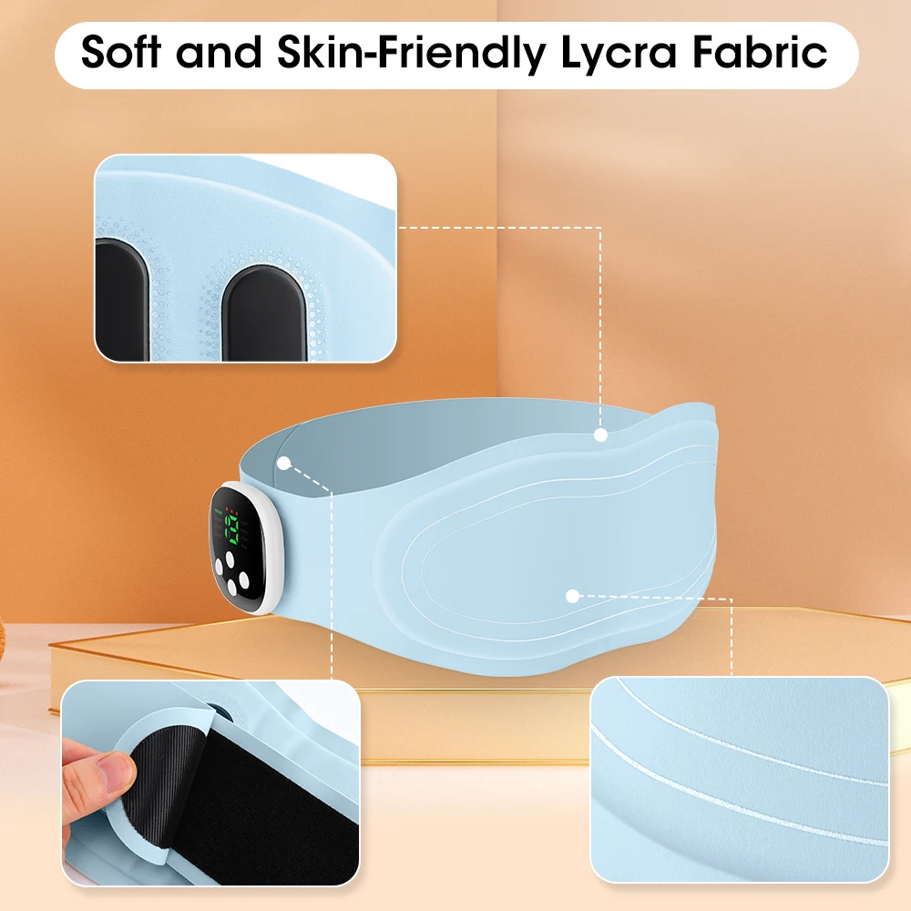 Electric Abdominal Massager Belt Waist Toning Sculptor Vibration And Hot Compress for Belly Exercise Muscle Relax Support