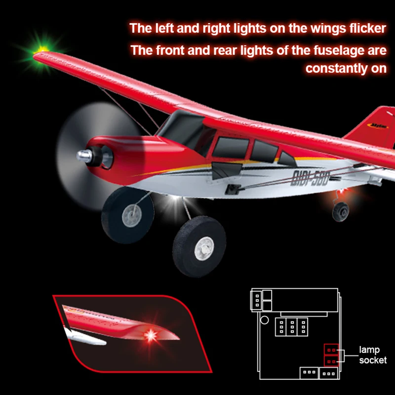 M7 Moore Off-road Aircraft Qidi560 RC Plane EPP 4CH Remote Control Brushless Airplane with LED light Model Toys for Children - Image 3