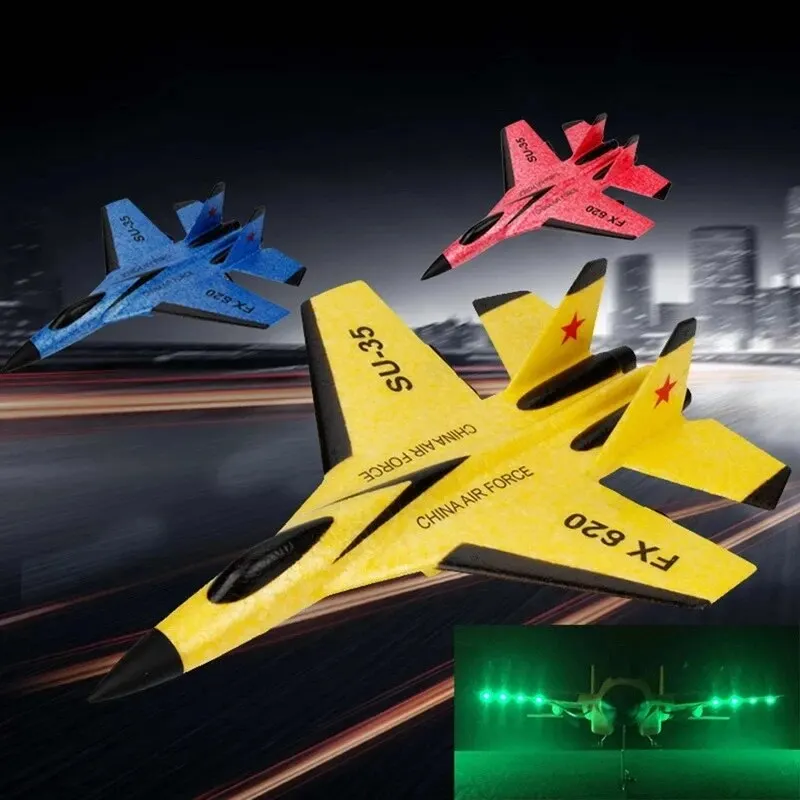 SU35 RC Plane FX620 FX820 2.4G Remote Control Flying Model Glider Airplane With LED Lights Aircraft Foam Toys For Children Gifts - Image 6