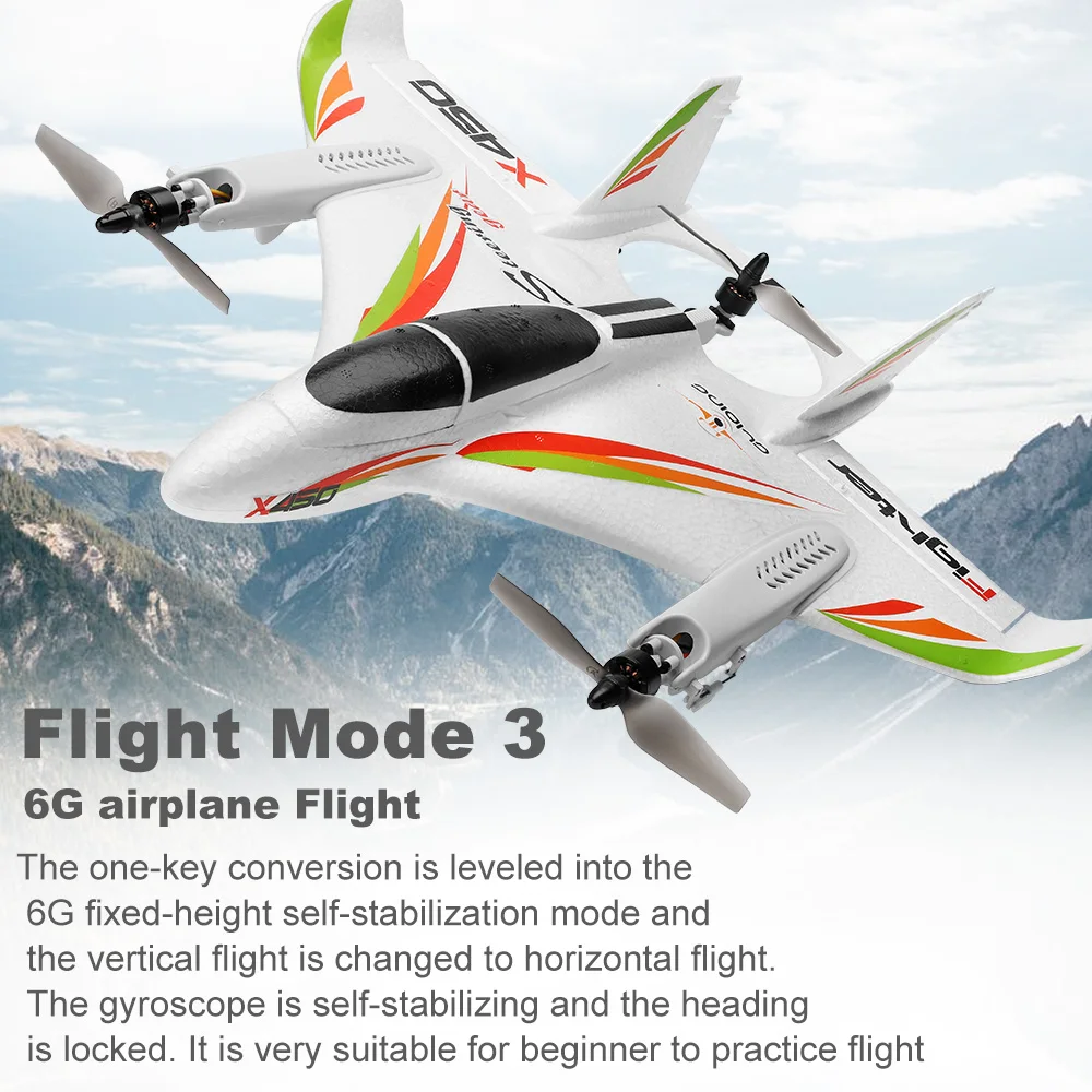 RC Airplane RC Glider Fixed Wing Aircraft with 3 Models 2.4G 6CH 3D/6G RC Helicopters Vertical Takeoff RTF