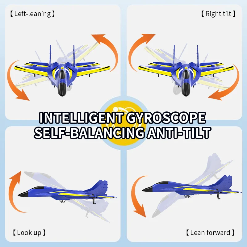 DWi RC Foam Aircraft Plane 2.4G Radio Control Glider Remote Control Fighter Cool Lighting Plane Glider Airplane Foam Boy Toy gif - Image 5