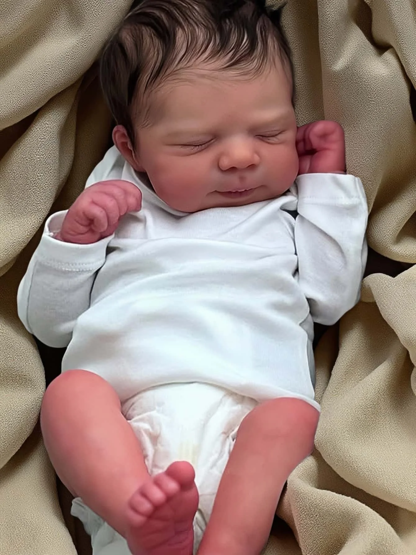 Risbecko Lifelike 43cm Finished Reborn Doll, Like Real Baby Handmade Art Doll, 3D Painted Skin With Visible Veins Vinyl Limbs - Image 4