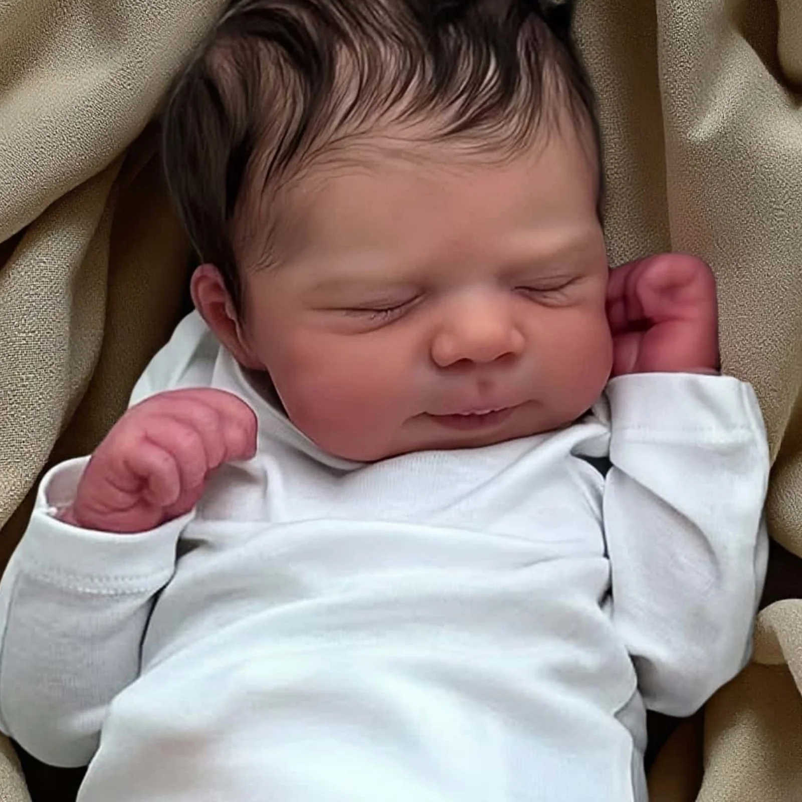 Risbecko Lifelike 43cm Finished Reborn Doll, Like Real Baby Handmade Art Doll, 3D Painted Skin With Visible Veins Vinyl Limbs - Image 5