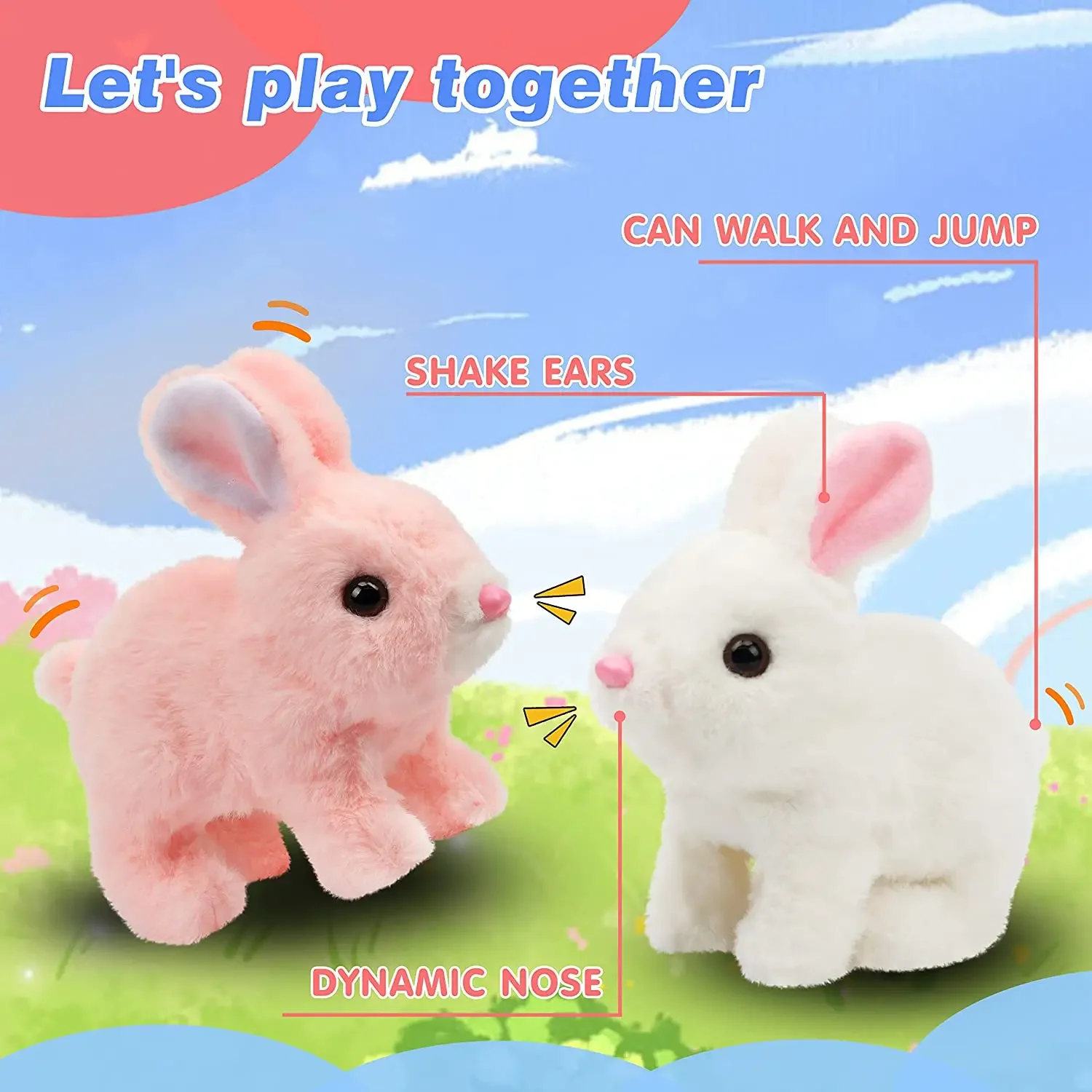 Cute Electronic Plush Toys Interactive Pet Rabbit Toy Sound and Action Features for Fun Playtime Toddler Toys Toys for Kids - Image 5