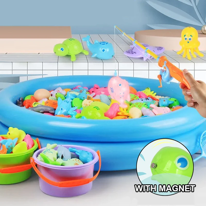Magnetic Fishing Set Inflatable Pool Party Model Play Games & More Perfect Summer Outdoor Toy kids for Birthday Christmas Gifts - Image 4