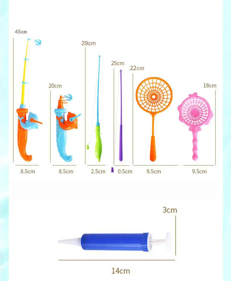 Magnetic Fishing Set Inflatable Pool Party Model Play Games & More Perfect Summer Outdoor Toy kids for Birthday Christmas Gifts - Image 6