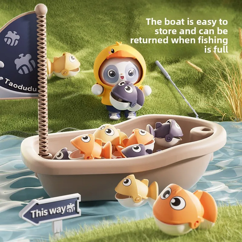 Kids Magnetic Fishing Play for Children Electric Fishing Toy Have Music Spinning Game Fish Rod Education Baby 3 Year Gifts - Image 4