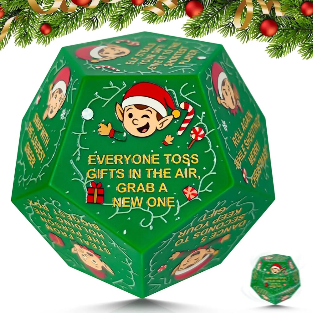 Spark Joy! 2025 Santa Gift Exchange Dice - The Ultimate Stocking Stuffer for All Ages & Memorable Xmas Party Game for Friends.