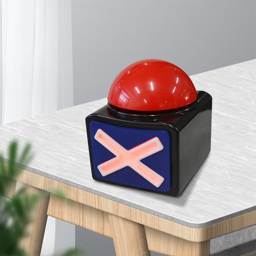 Red Buzzer Alarm Button Box with Sound and Light Trivia Quiz Got Talent Buzzer Answer Button for Contest/Game Show/ Party - Image 5