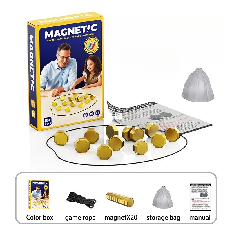 Magnetic Chess Board Game Interactive Magnet Stones Strategy Party Game for Family Kids Adults Portable Travel Desktop Play Set - Image 4