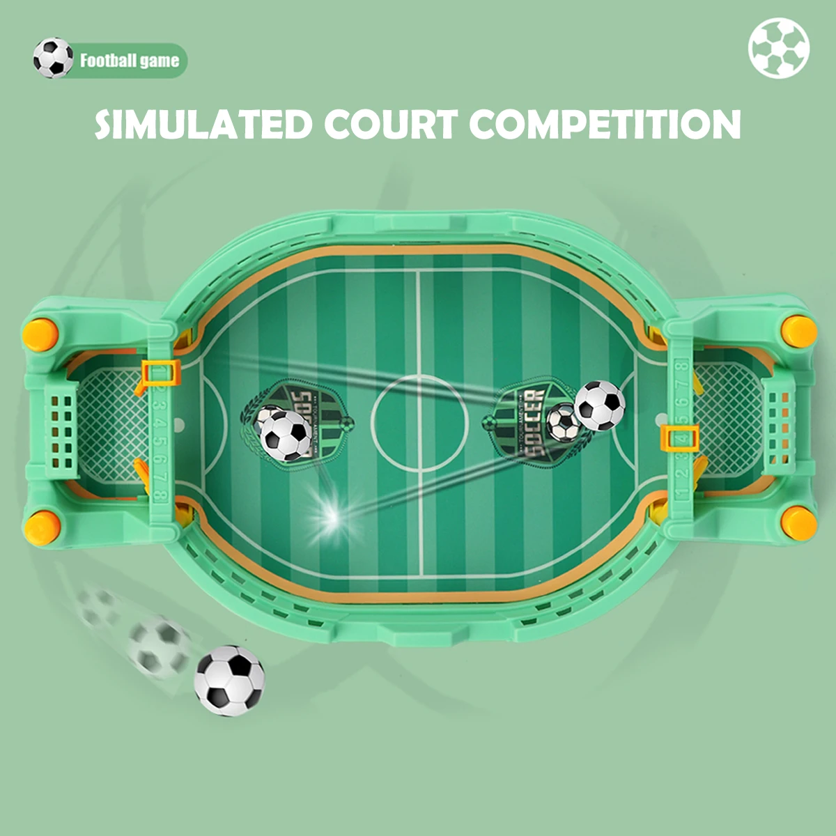 Football Table Mini Tabletop Interactive Game, Soccer Tabletops Competition Sports Games Desktop Catapult Toys for Family Game - Image 4