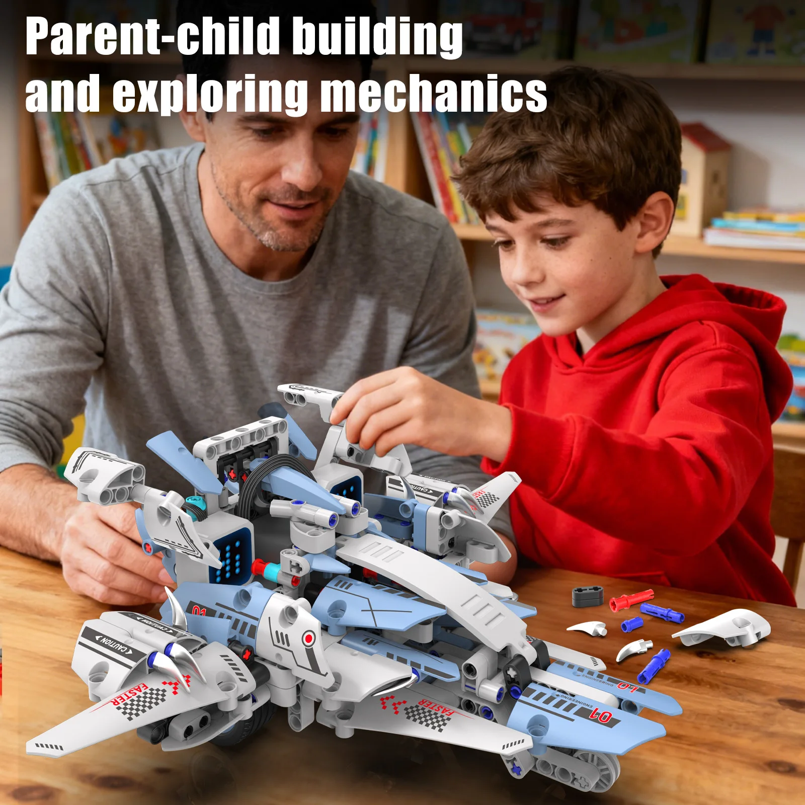 96229 342PCS Fire Breathing Dragon 5-in-1 Programmable Robot Building Kit with Smart Screen STEM Educational Coding Toy - Image 5