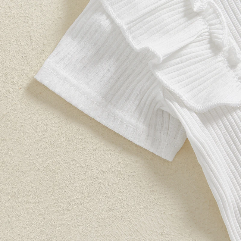 Adorable Baby Girl Floral Print Romper with Matching Skirt and Headband Set for Summer Outings and Photoshoots - Image 5