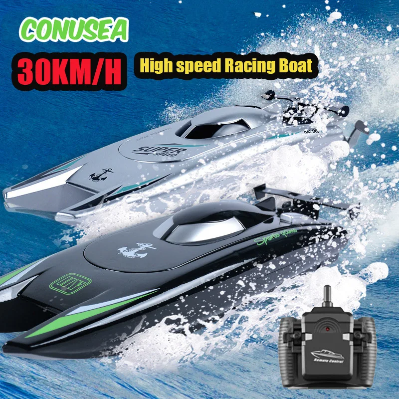 30Km/h Racing Boat 2.4G Radio controlled Rc Boat High Speed Speedboat 20Mins 2Ch Dual Motor Waterproof Ship Boys Christmas gift - Image 3