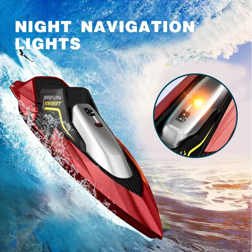 4DRC S5 RC Boat for Pools and Lakes, 2.4 GHz 20+ MPH Racing Boats, Rechargeable Battery,Low Battery Alarm,Gifts - Image 4