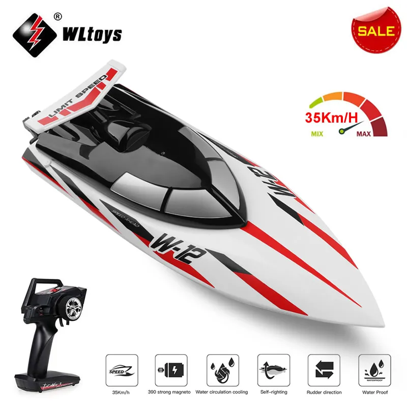 WLtoys WL 912-A RC Racing Boat 35KM/H High Speed 2.4GHz Remote Control Toys Capsize Protection Speedboat BoatsToy Boys Kids Gift