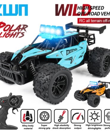 ZWN 1:16 20KM/H RC Car With LED Light 2.4G High Speed Off-Road Climbing 2WD Remote Control Car Toy Gifts for Boys Girls Kids