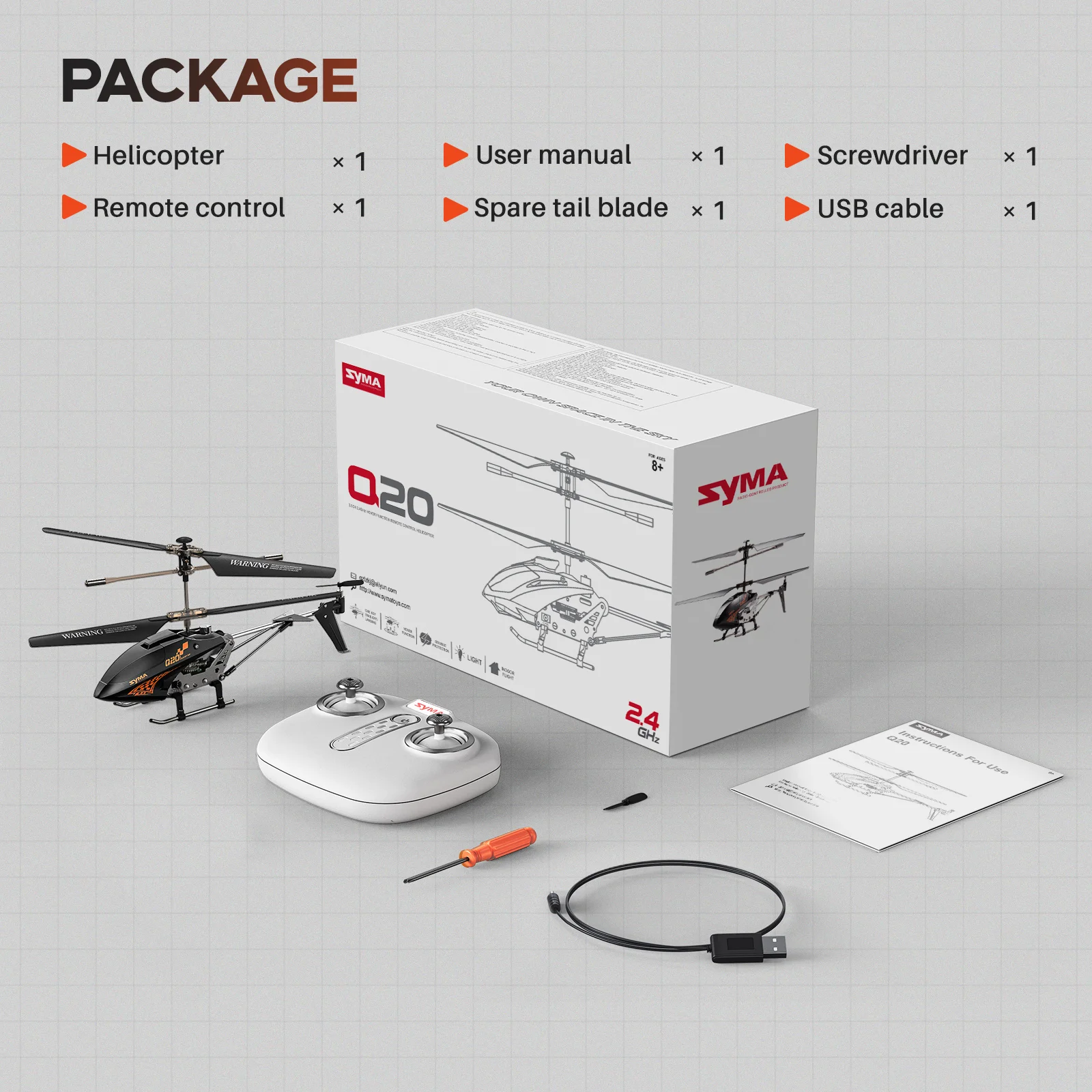 SYMA Remote Controlled Helicopter Q20 RC Aircraft with Altitude Hold, One Key take Off/Landing, 3.5 Channel, Gyro Stabilizer - Image 5