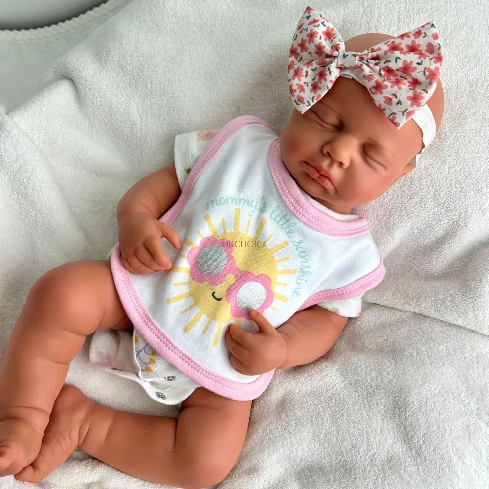 Artistic 20Inch Loulou Full Soft Silicone Reborn Baby Girl Lifelike Skin & Handmade Details Doll for Display Collectible Gift - Image 6