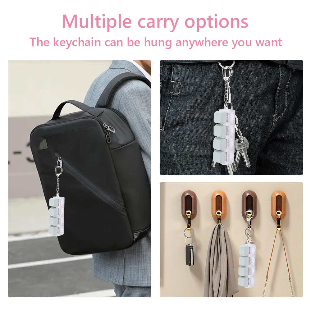 4 Keys Keyboard Keycaps Fidget Toy DIY Finger Keycaps Party Stress Relief Keyboard Caps Finger Button Fidget Decompression Toys - Image 6