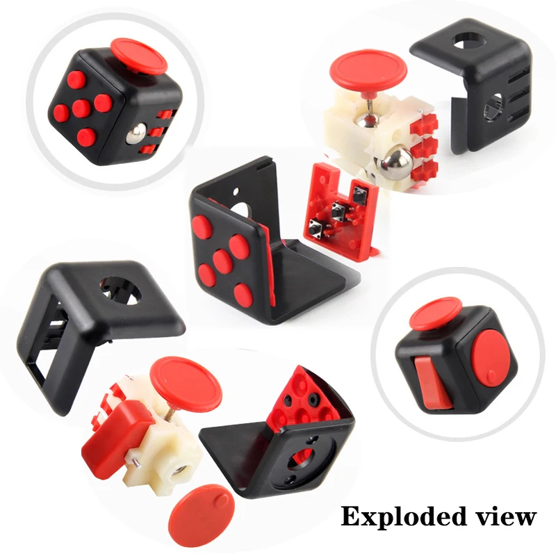6/12 Sides Cube Decompression Toy Rainbow Stress Relief Autism ADHD OCD Anxiety Sensory Toys Fingertip Desk Toy for Kids Adult - Image 5