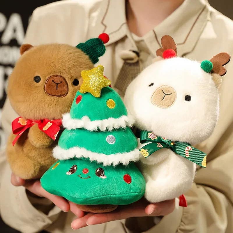 Lovely Christmas Tree Capybara Christmas Apple Plush Toys Cute Animal Dolls Stuffed Soft for Xmas Birthday Festival Celebration - Image 5
