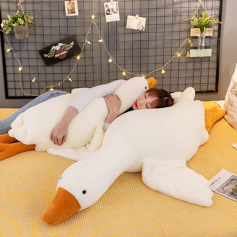 Hot 50/90/130CM Funny Goose Plush Stuffed Soft Duck Sleeping Pillow Sofa Cushion Kids Girlfriend Birthday Gift Toy - Image 5