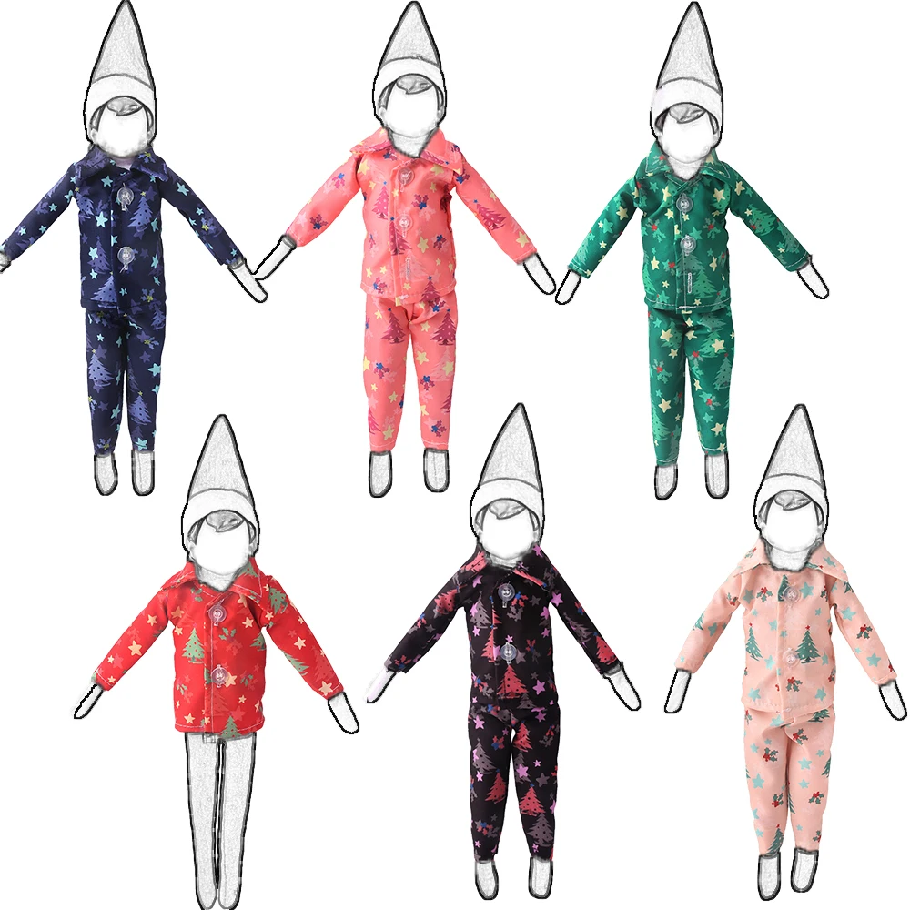 37 cm Christmas Doll Pajamas Night-robe Christmas Accessories For Babis & Red Boy Elf Doll Clothing Toy Christmas Gift Bathrobe - Image 4