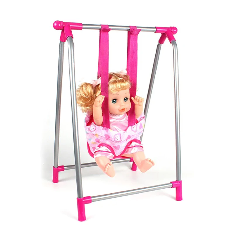 Doll House Accessories Rocking Chairs Swing Bed Dining Chair Baby Play House - Image 4