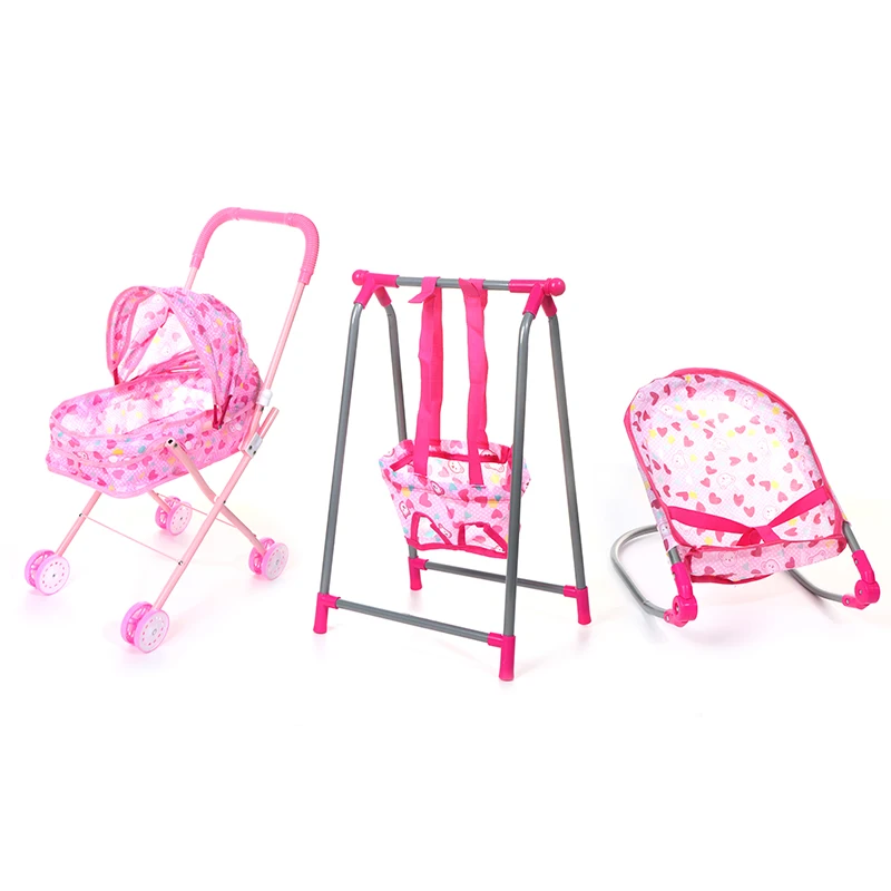 Doll House Accessories Rocking Chairs Swing Bed Dining Chair Baby Play House - Image 6